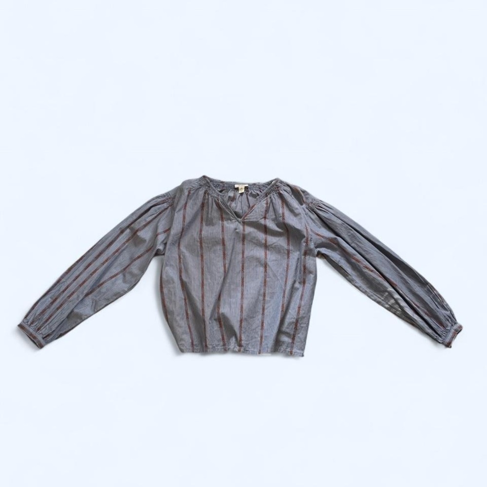 Peasant striped‎ embroidered blouse size XS by A.N.A.
